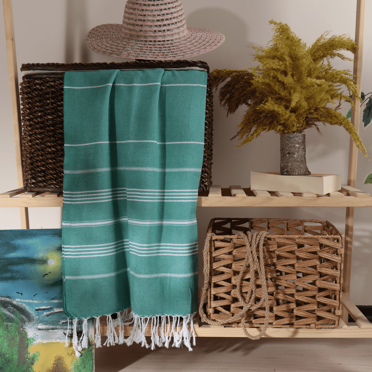 Green Turkish Beach Towel Sultan