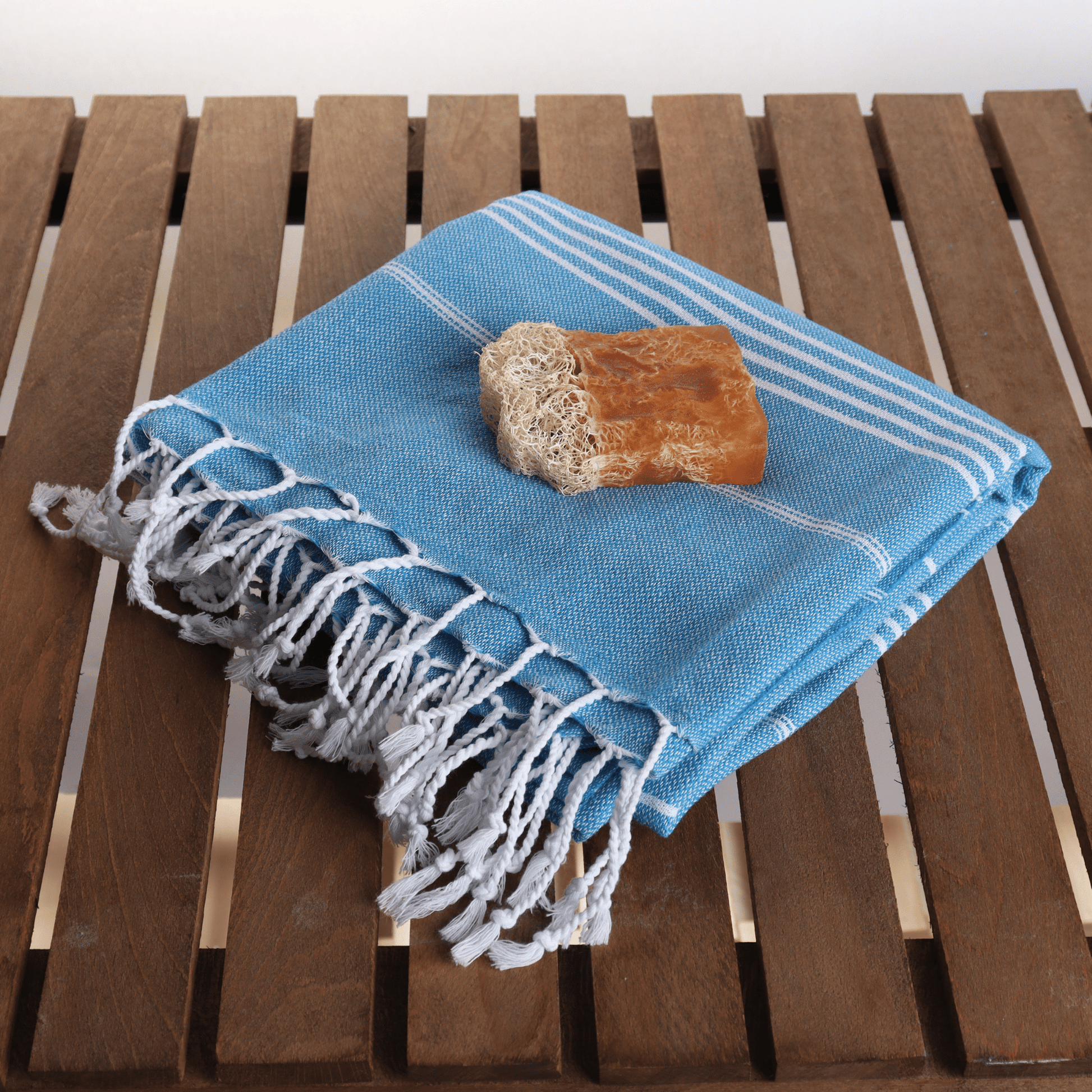 Bulk Turkish Beach Towels Sultan Blue Pack of 10 – Puskul Textile