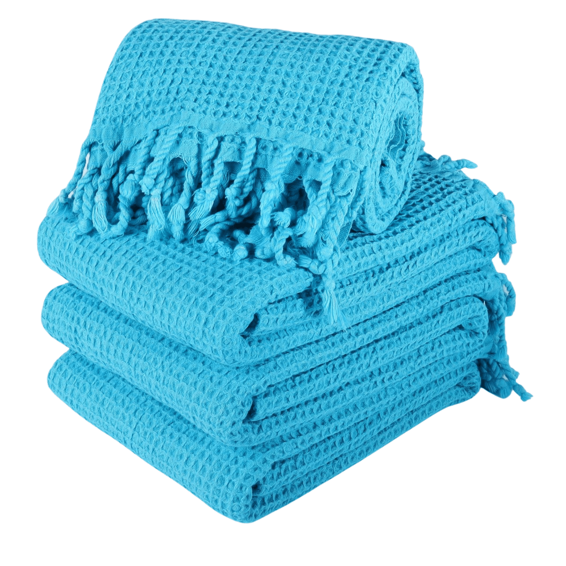 Waffle Weave Turkish Towel - Powder Blue