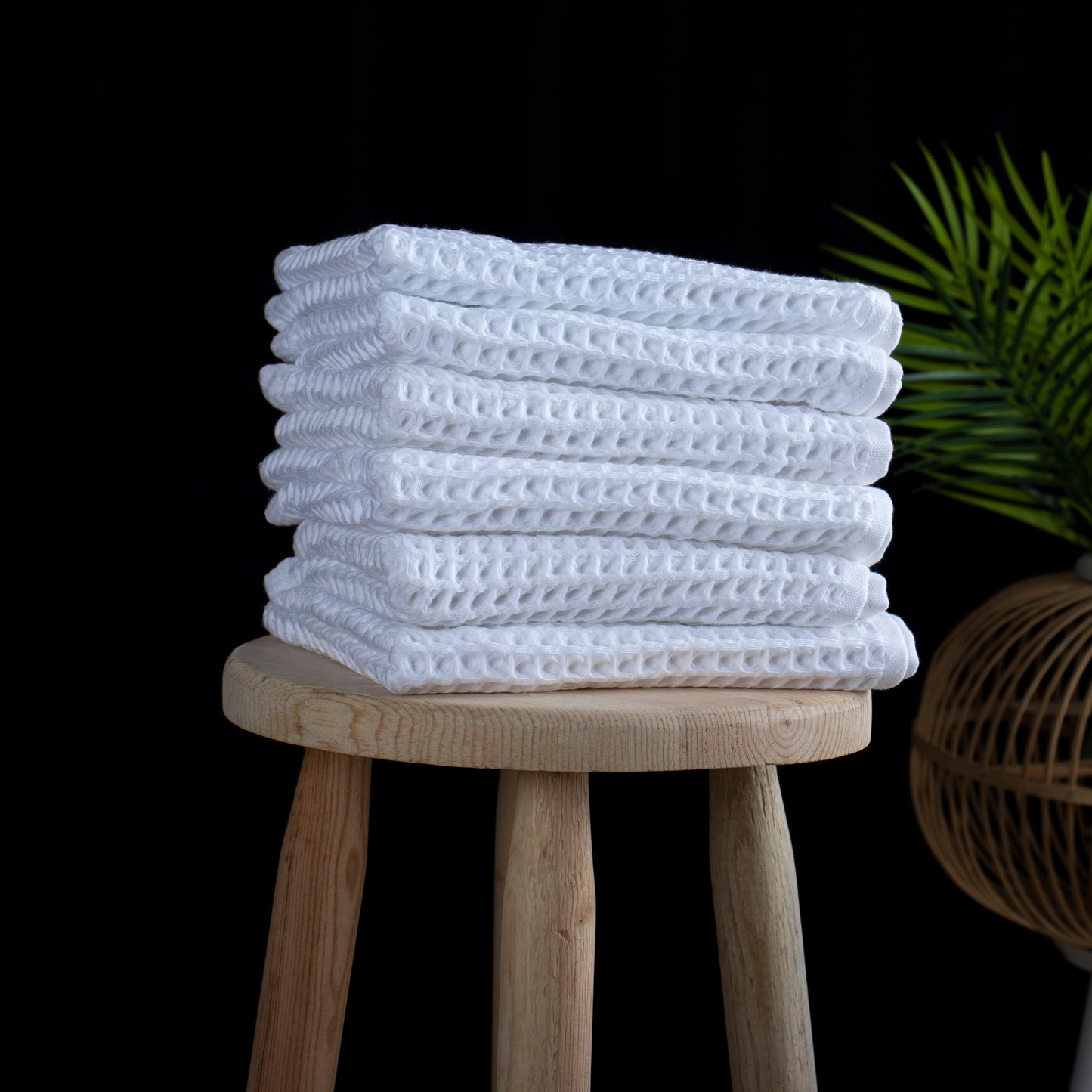 Honeycomb Towel - Waffle Towel - Kitchen and Hand Towel - White