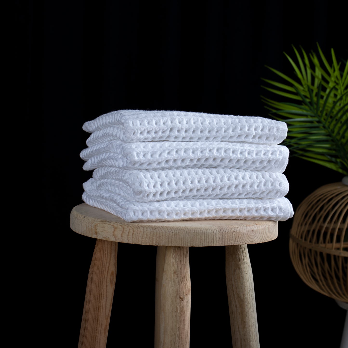 Honeycomb Towel - Waffle Towel - Kitchen and Hand Towel - White