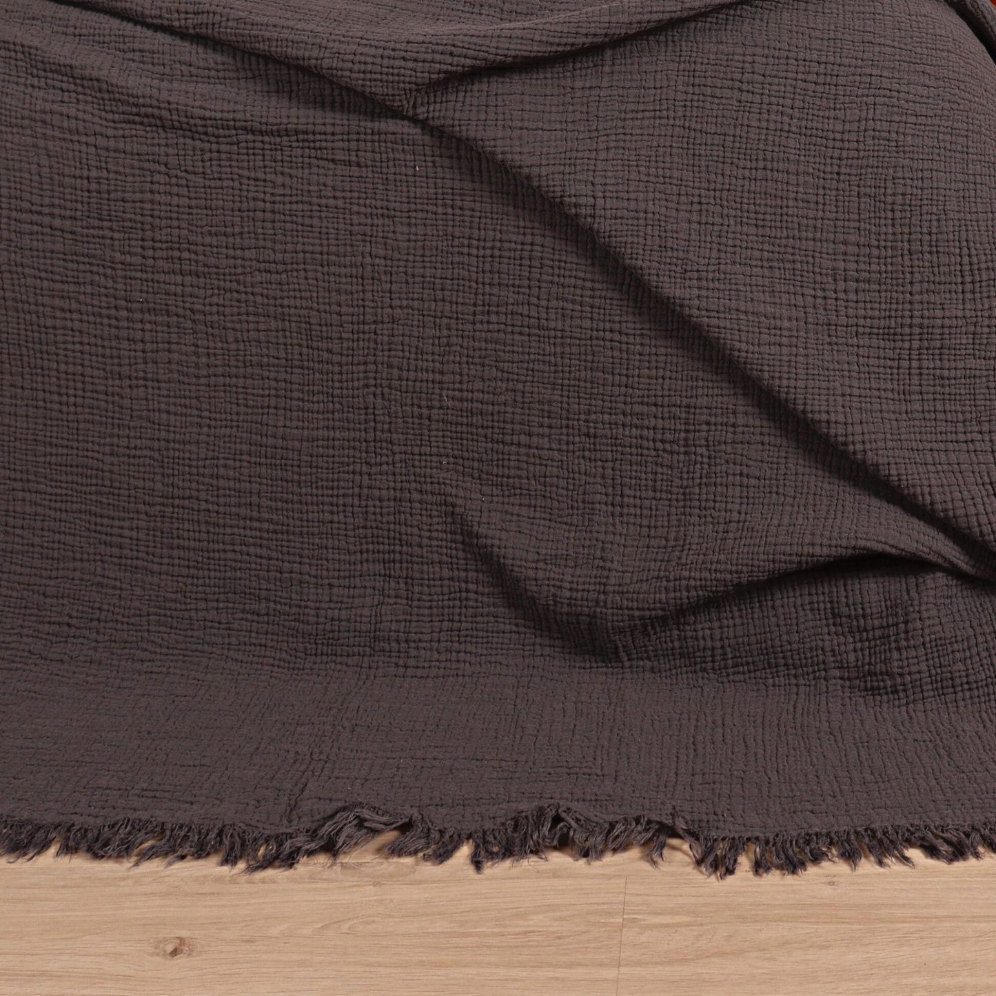 Adult Muslin Blankets anthracite 3