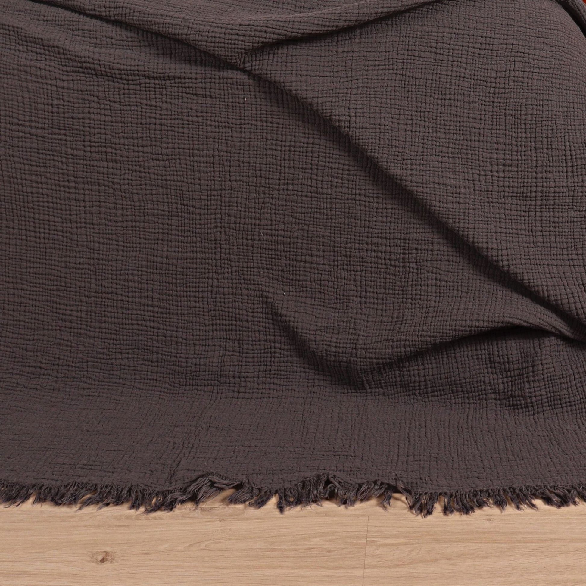 Anthracite Muslin Blankets for Adults 3