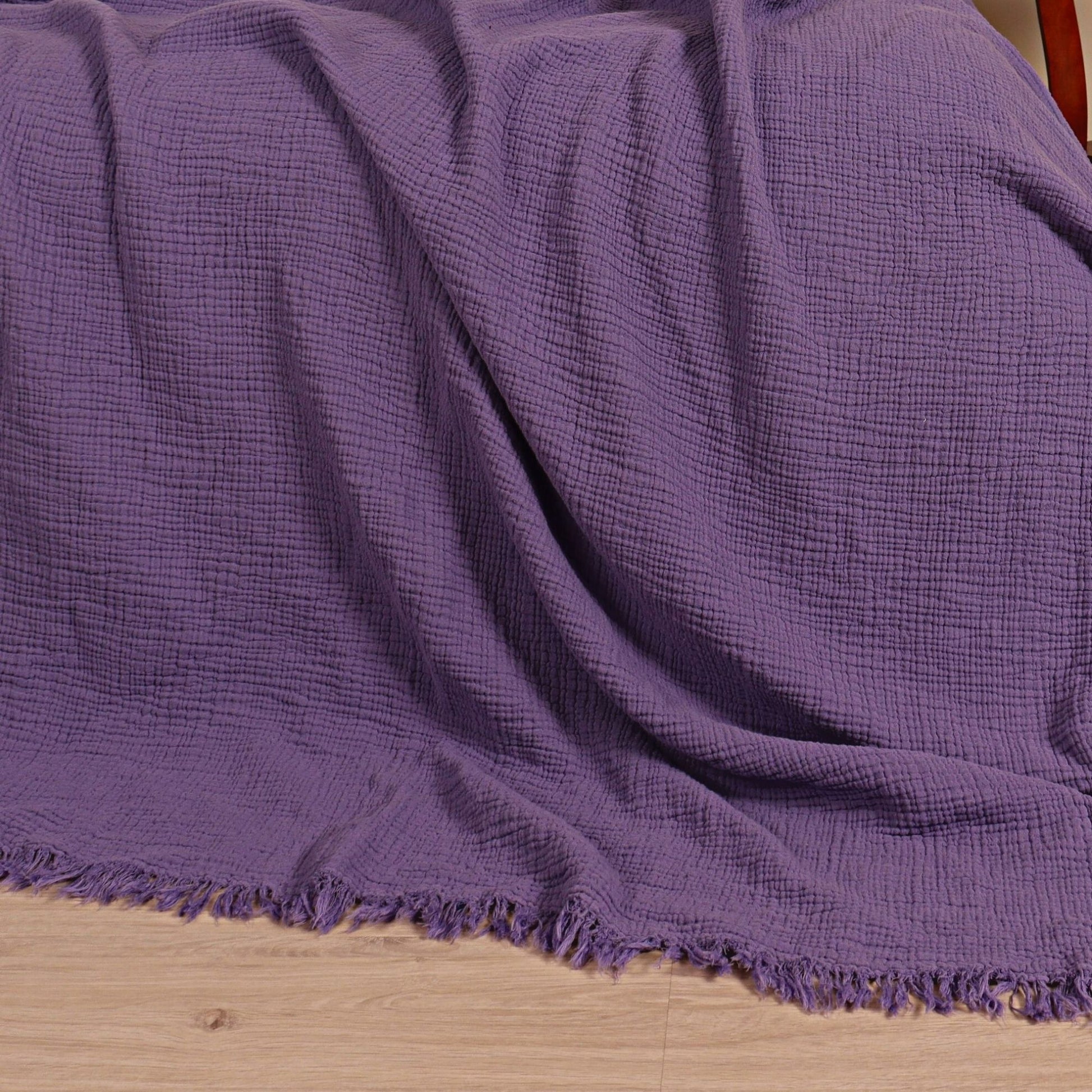 Adult Muslin Blankets purple 3