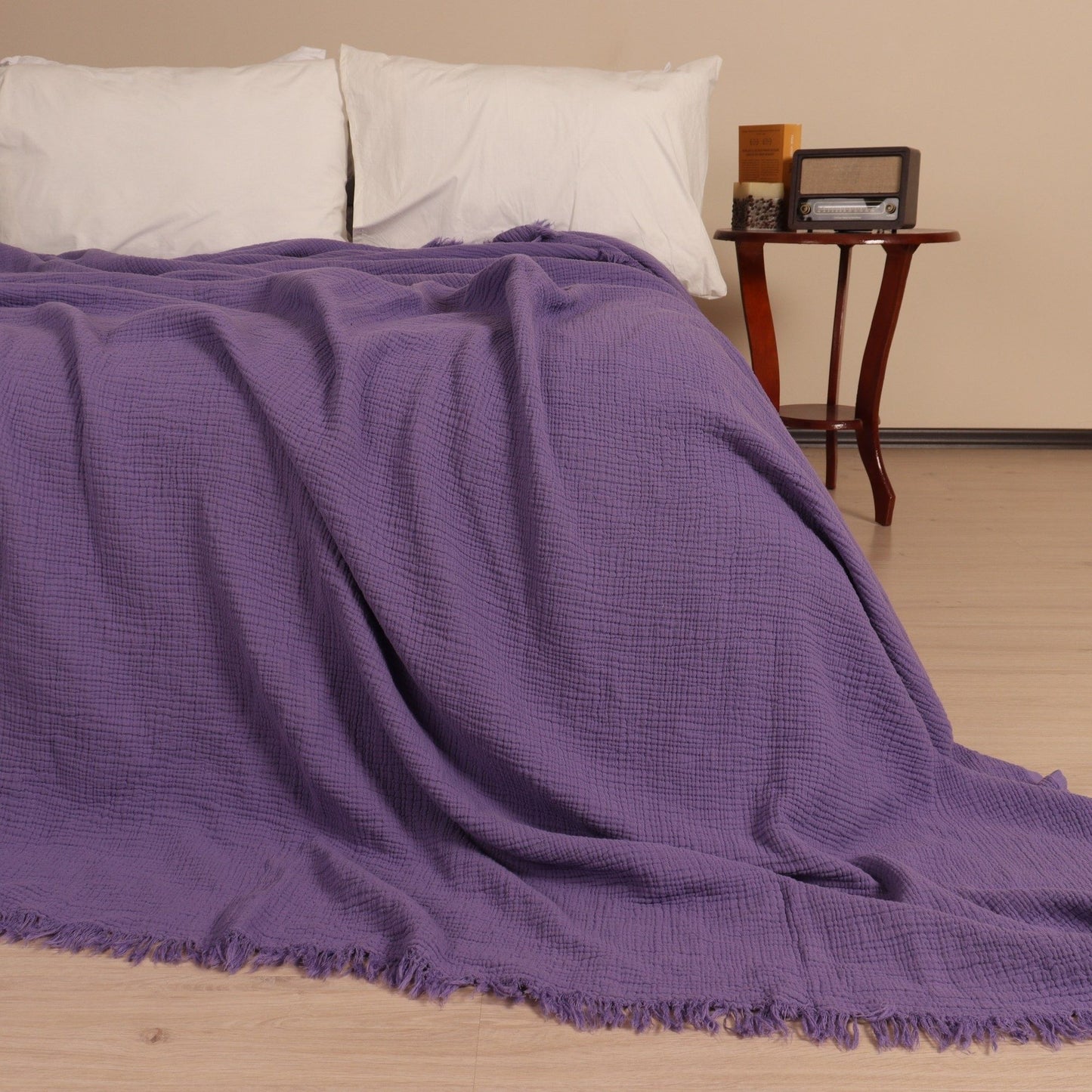 Adult Muslin Blankets purple 2