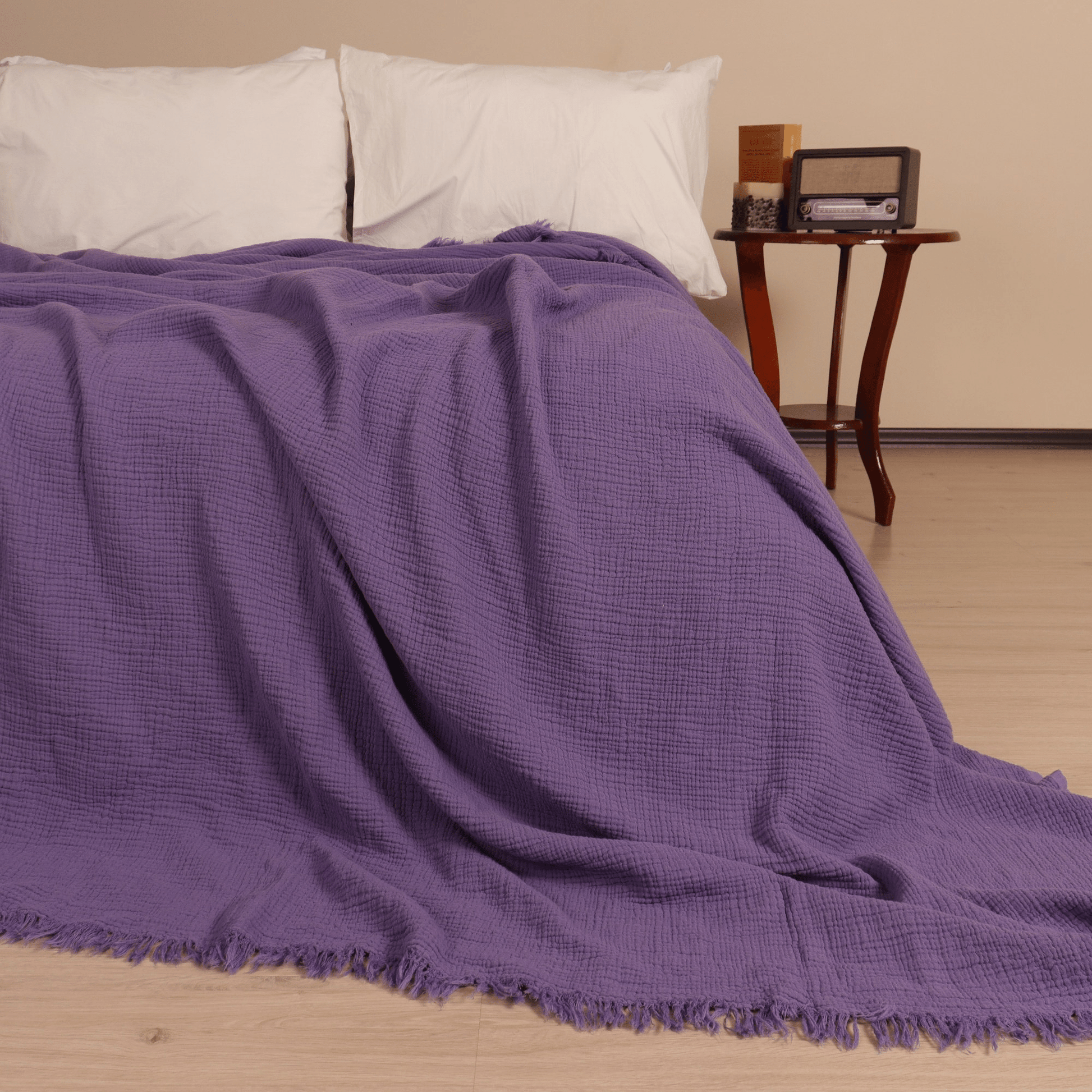 Purple Muslin Blankets for Adults