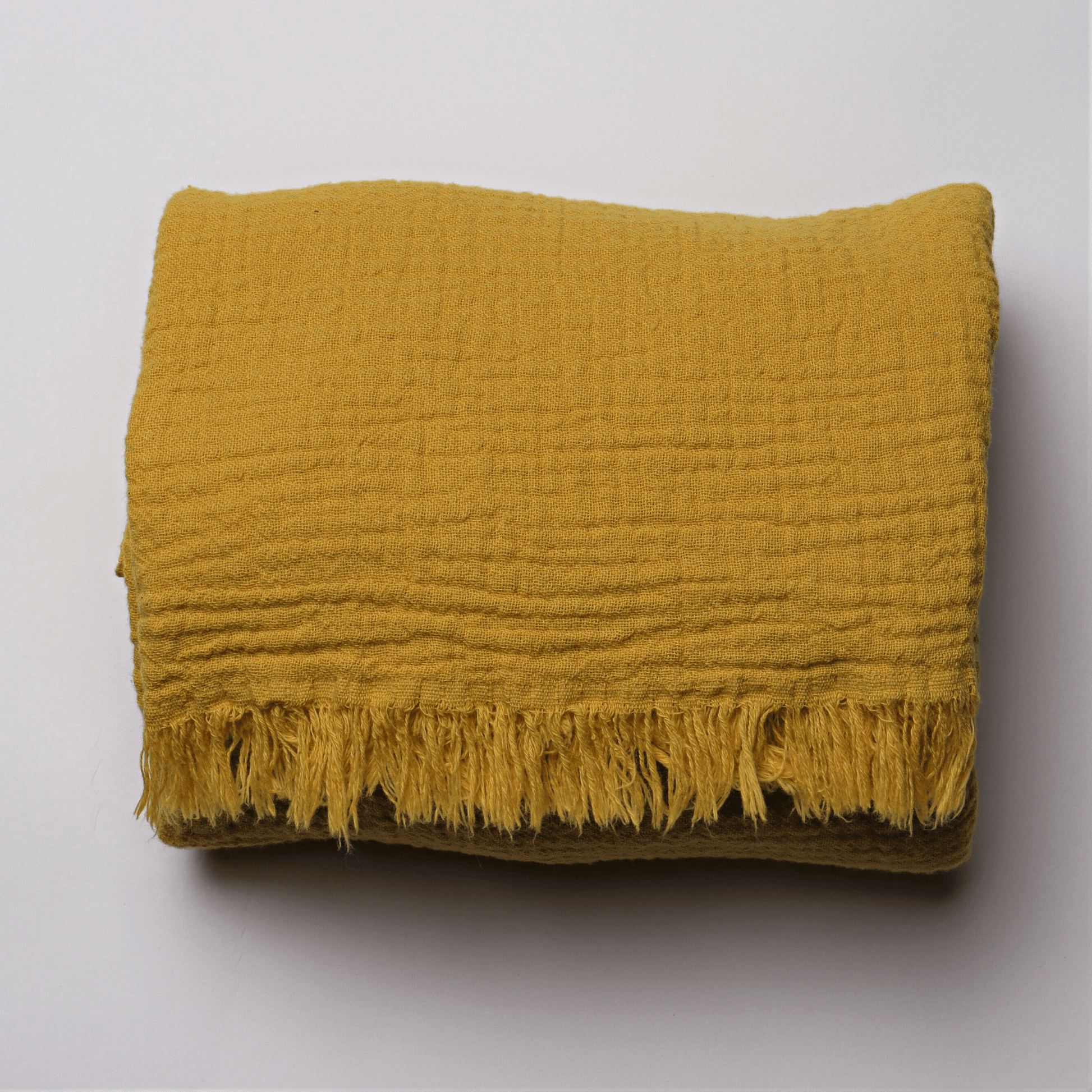 Mustard Yellow Muslin Towel for Adults