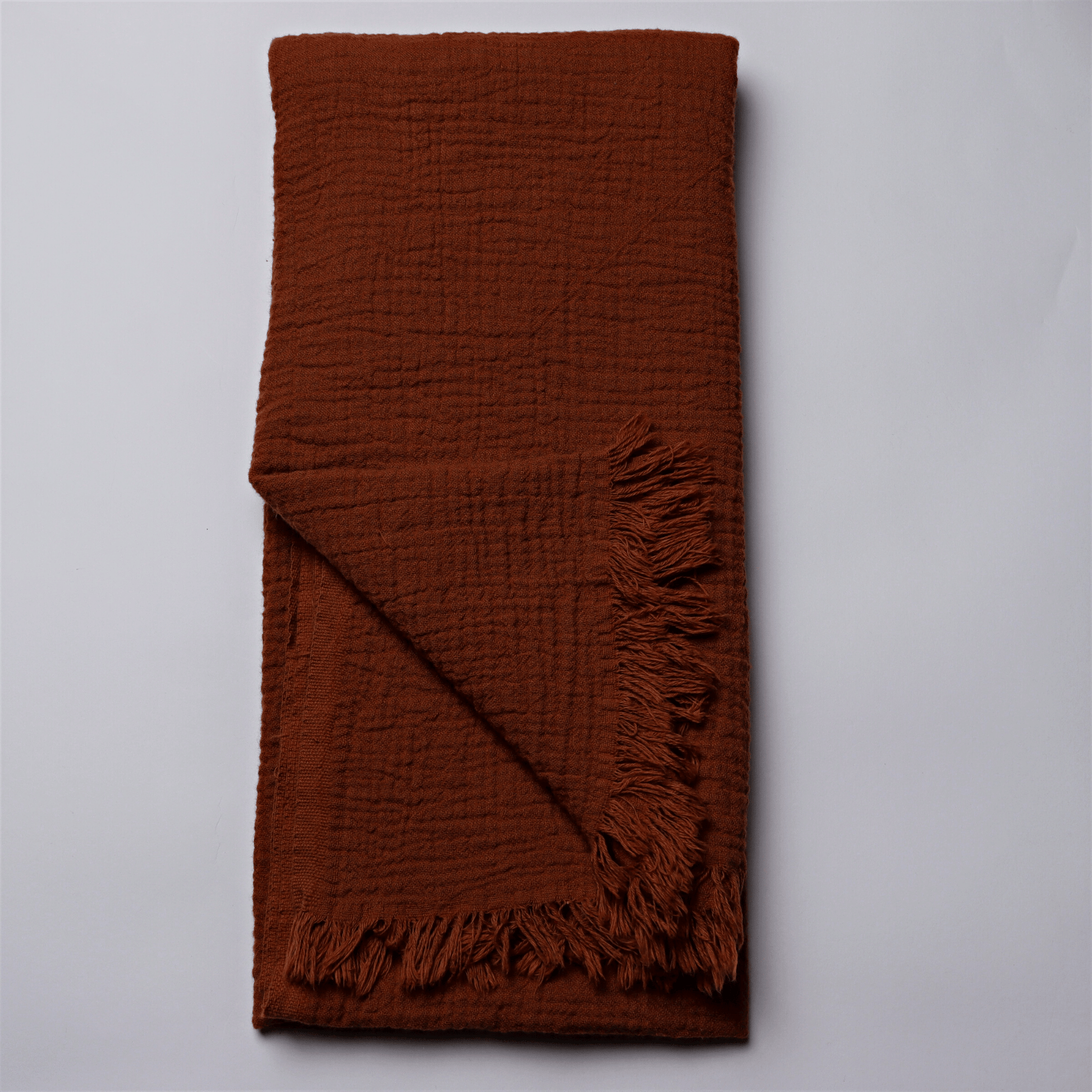 Rust Muslin Towel for Adults