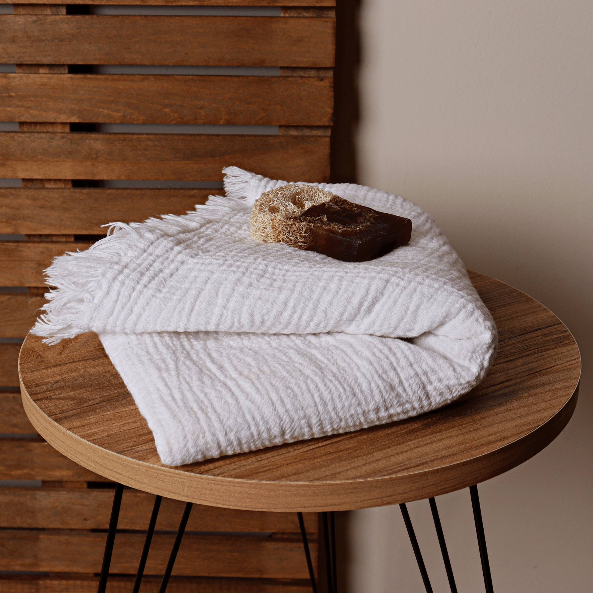 White Muslin Towel for Adults