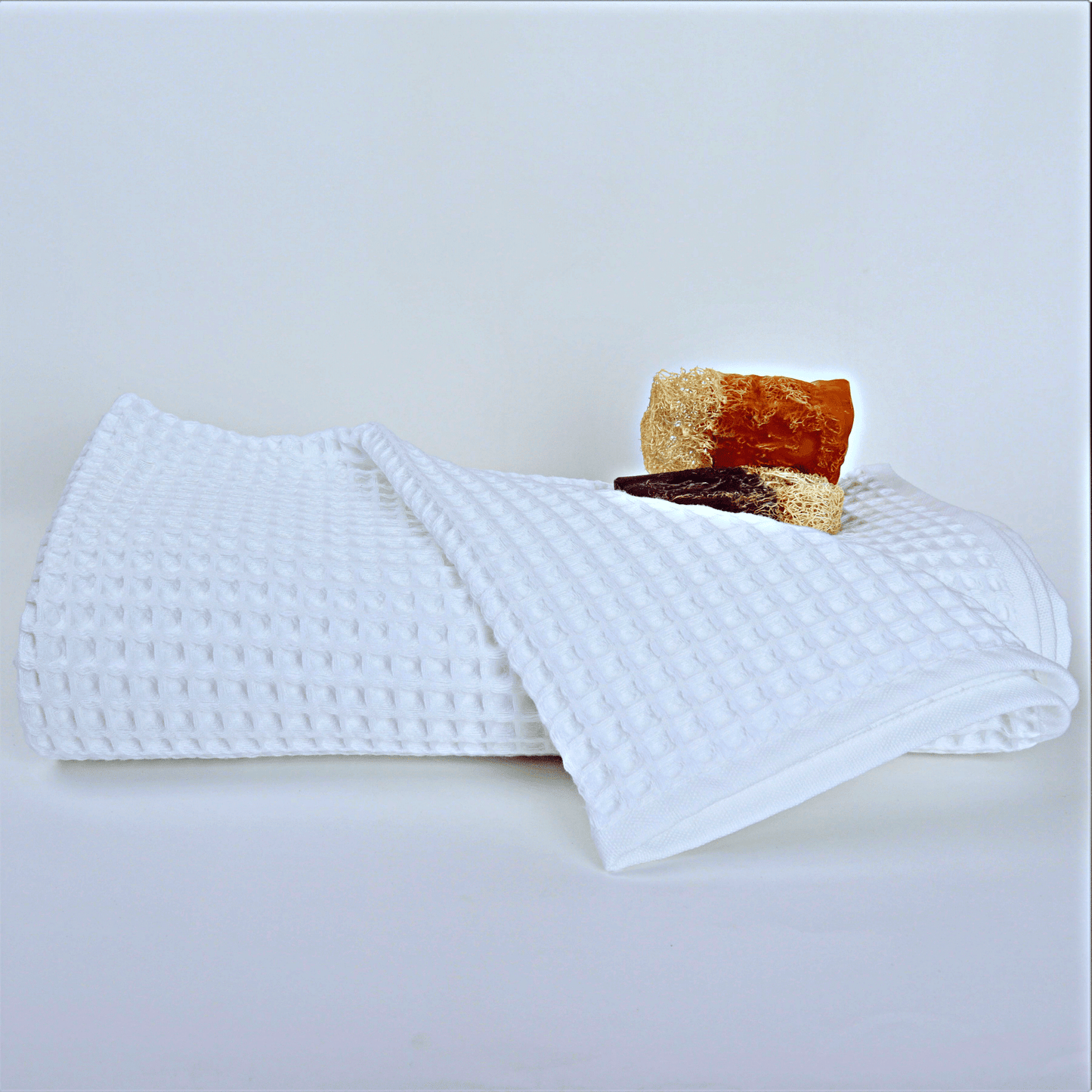 White Waffle Weave Towels Sets - 2 Bath, 2 Hand Towels